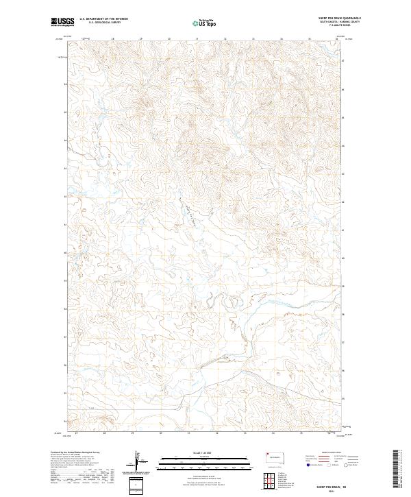 USGS Topographic Map – Sheep Pen Draw