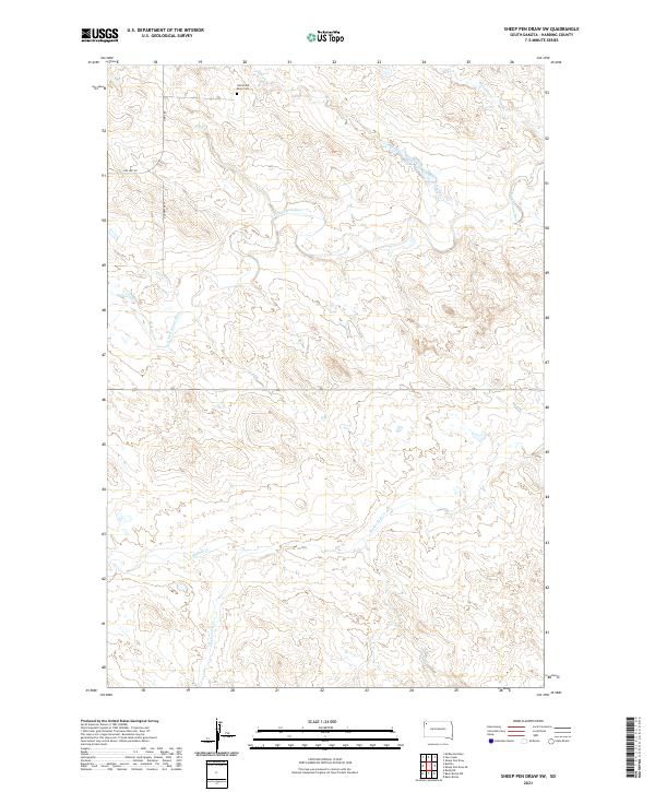 USGS Topographic Map – Sheep Pen Draw SW