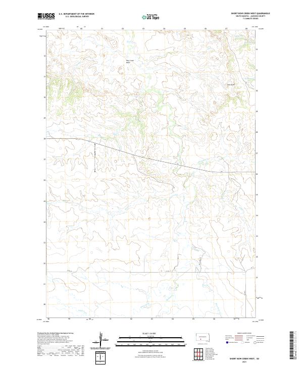 USGS Topographic Map – Short Bow Creek West