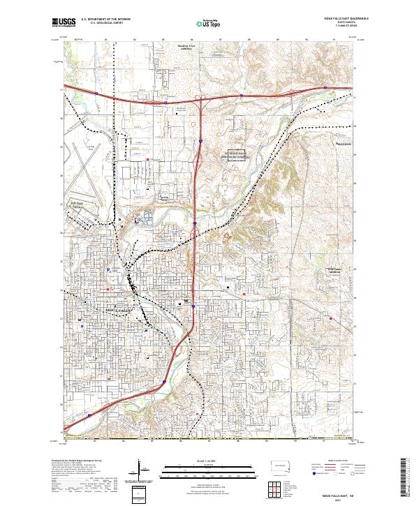 USGS Topographic Map – Sioux Falls East