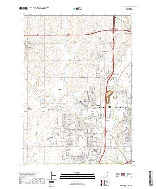 USGS Topographic Map – Sioux Falls West