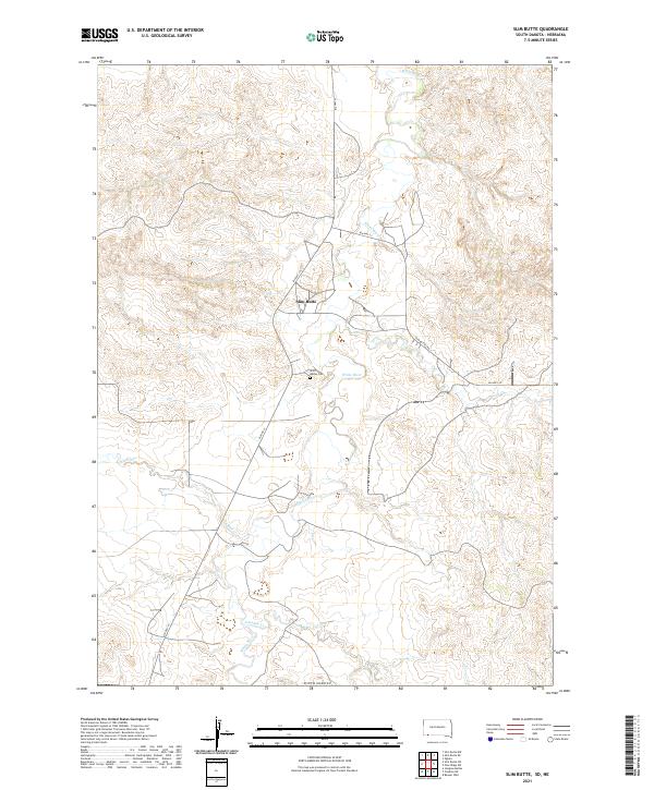 USGS Topographic Map – Slim Butte