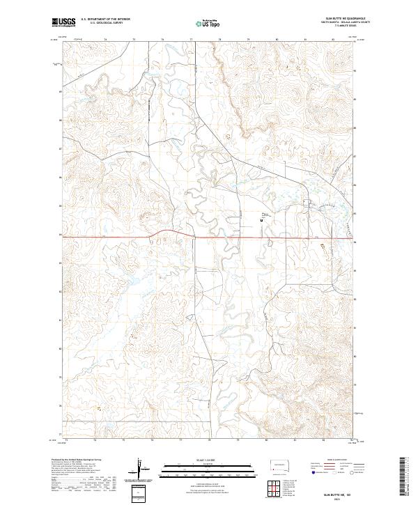 USGS Topographic Map – Slim Butte NE