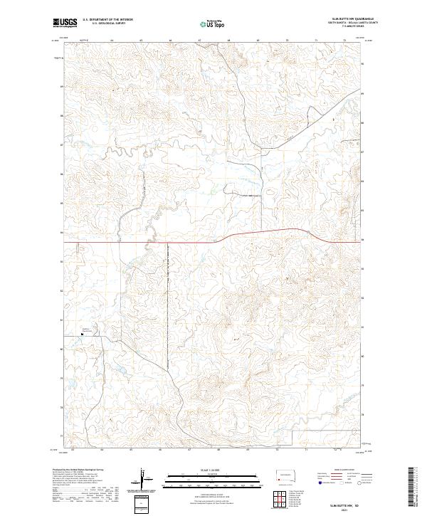 USGS Topographic Map – Slim Butte NW