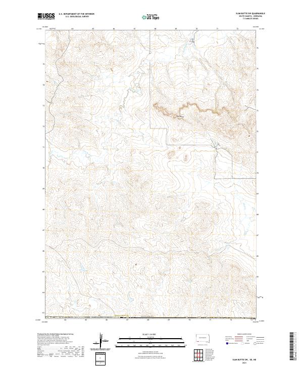 USGS Topographic Map – Slim Butte SW