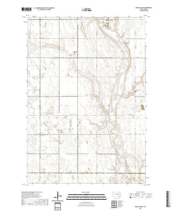 USGS Topographic Map – Spink Colony