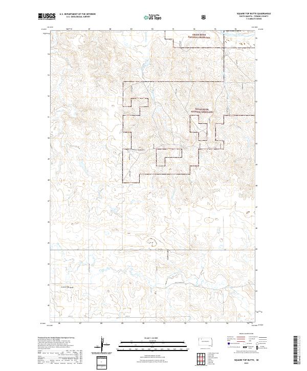 USGS Topographic Map – Square Top Butte