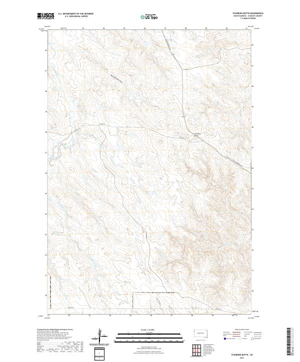 USGS Topographic Map – Standing Butte
