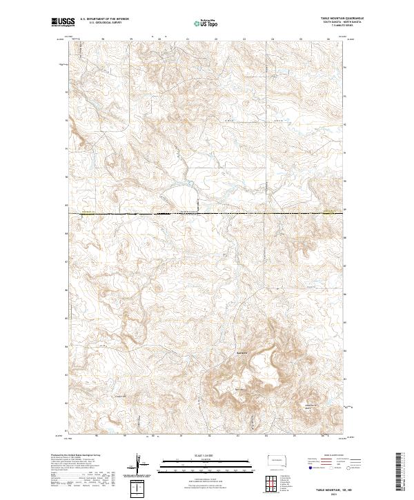USGS Topographic Map – Table Mountain