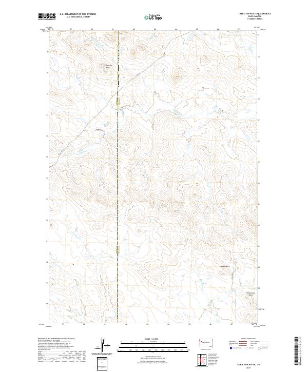USGS Topographic Map – Table Top Butte