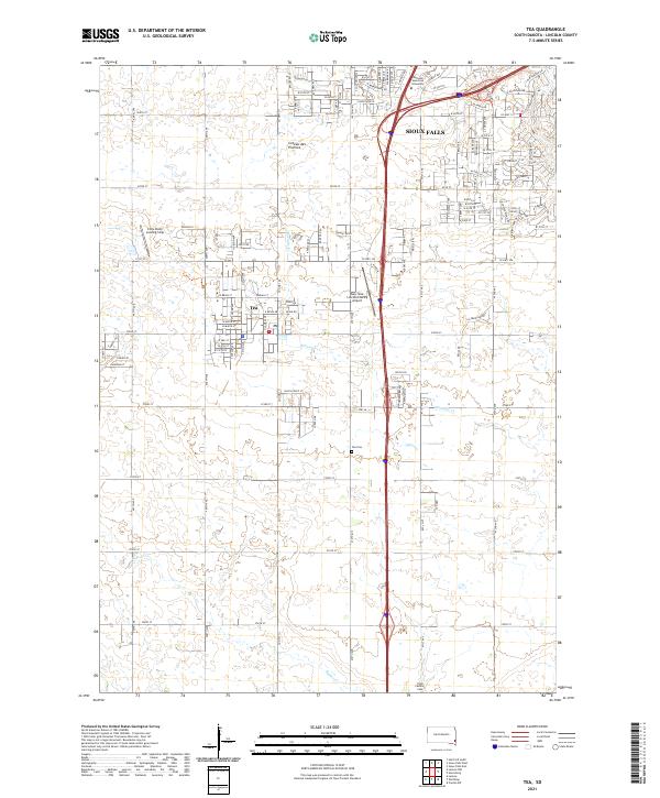 USGS Topographic Map – Tea
