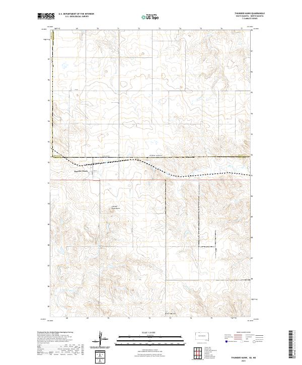 USGS Topographic Map – Thunder Hawk