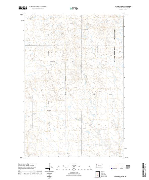 USGS Topographic Map – Thunder Hawk SW