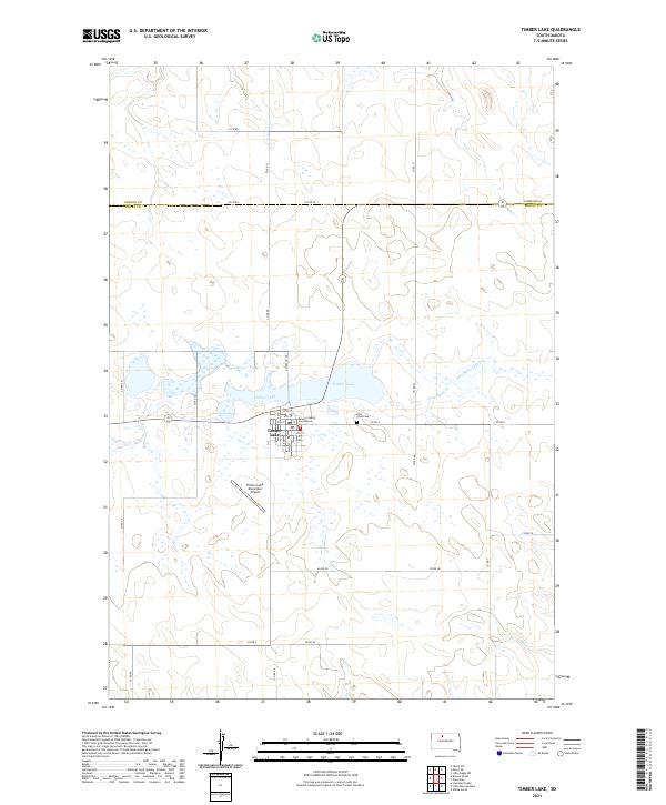 USGS Topographic Map – Timber Lake