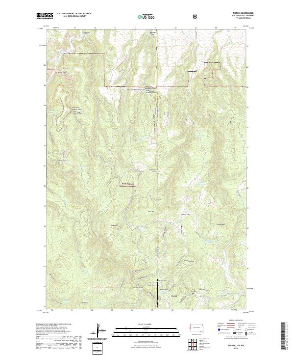 USGS Topographic Map – Tinton