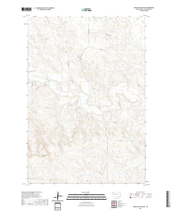 USGS Topographic Map – Tomato Can Buttes