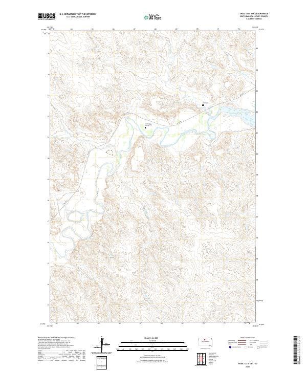 USGS Topographic Map – Trail City SW