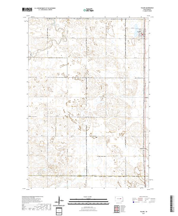 USGS Topographic Map – Tulare