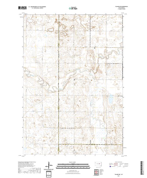 USGS Topographic Map – Tulare NW