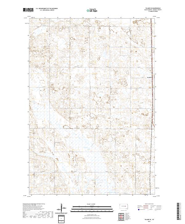 USGS Topographic Map – Tulare SE