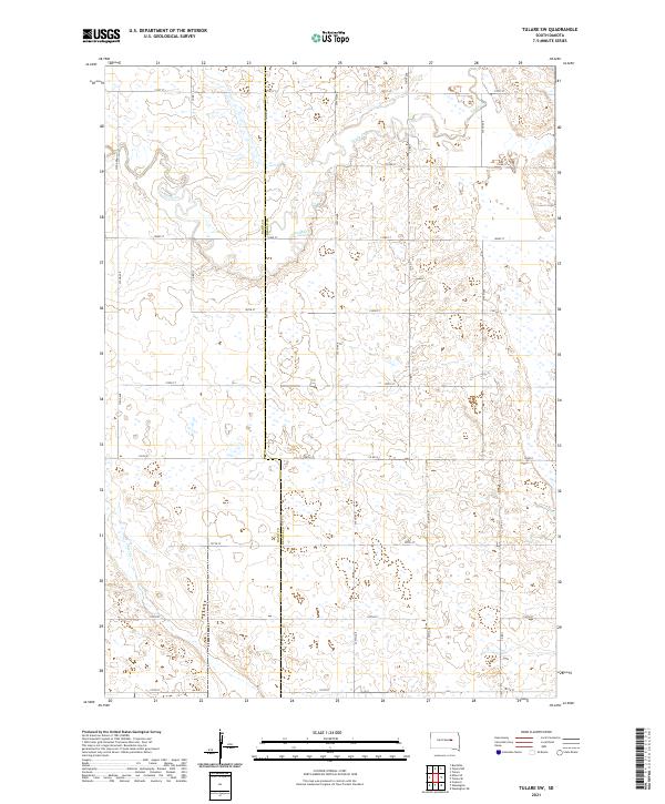 USGS Topographic Map – Tulare SW