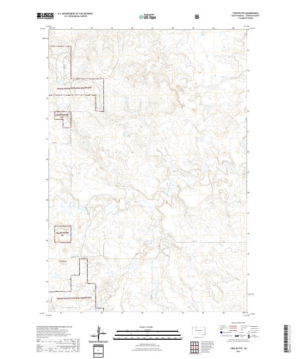 USGS Topographic Map – Twin Butte