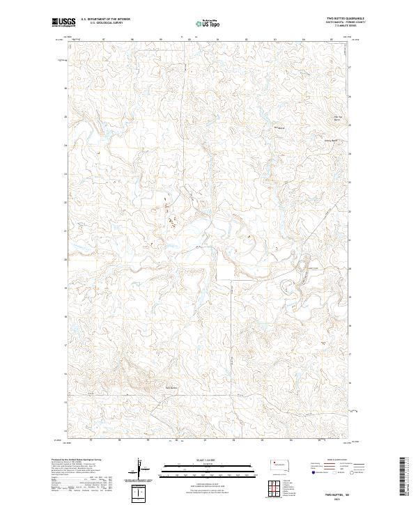 USGS Topographic Map – Two Buttes