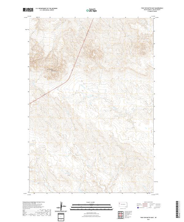 USGS Topographic Map – Two Top Butte East