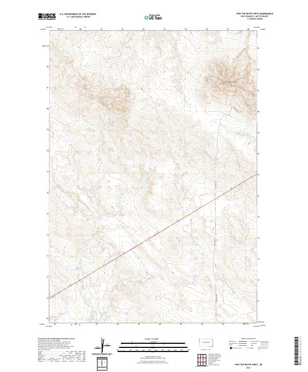 USGS Topographic Map – Two Top Butte West
