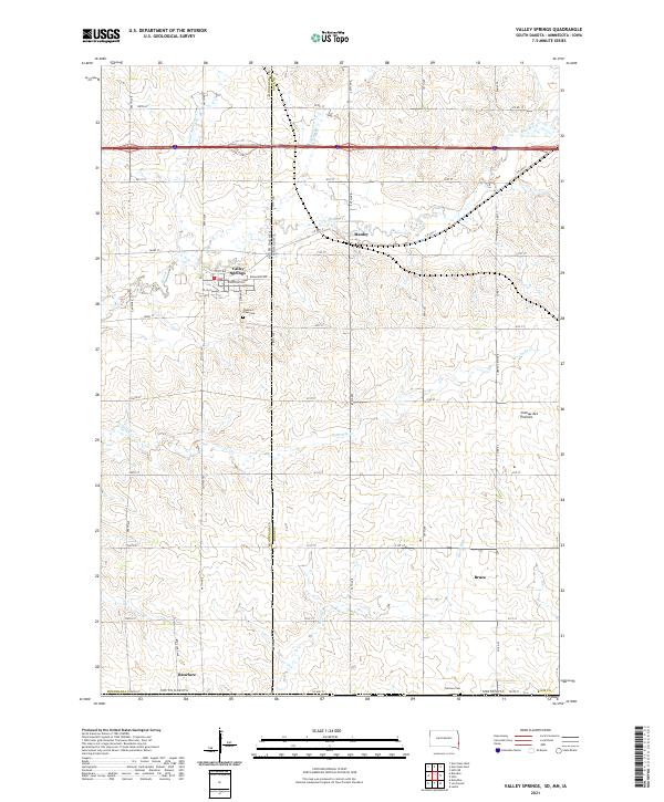 USGS Topographic Map – Valley Springs