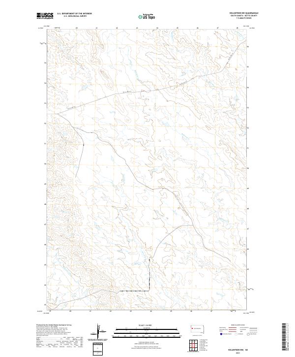 USGS Topographic Map – Volunteer NW