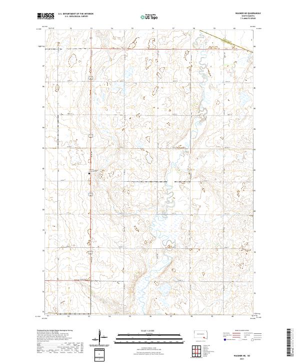 USGS Topographic Map – Wagner NE