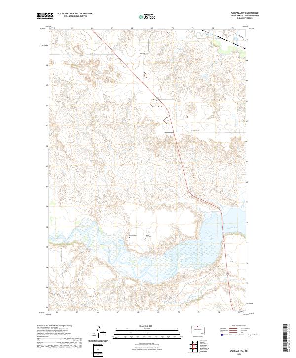 2021 Map of Wakpala NW, 2021 Print