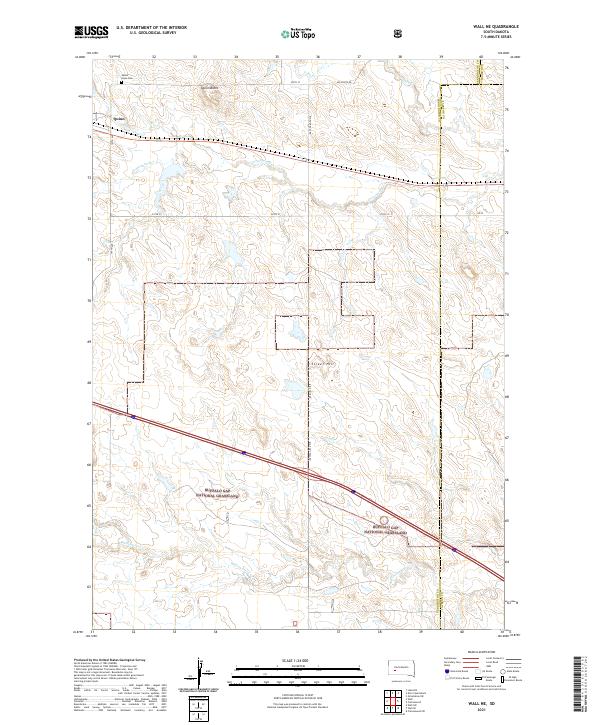 USGS Topographic Map – Wall NE