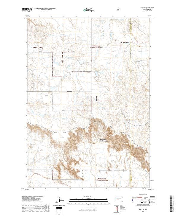 USGS Topographic Map – Wall SE