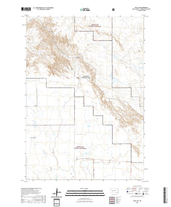 USGS Topographic Map – Wall SW