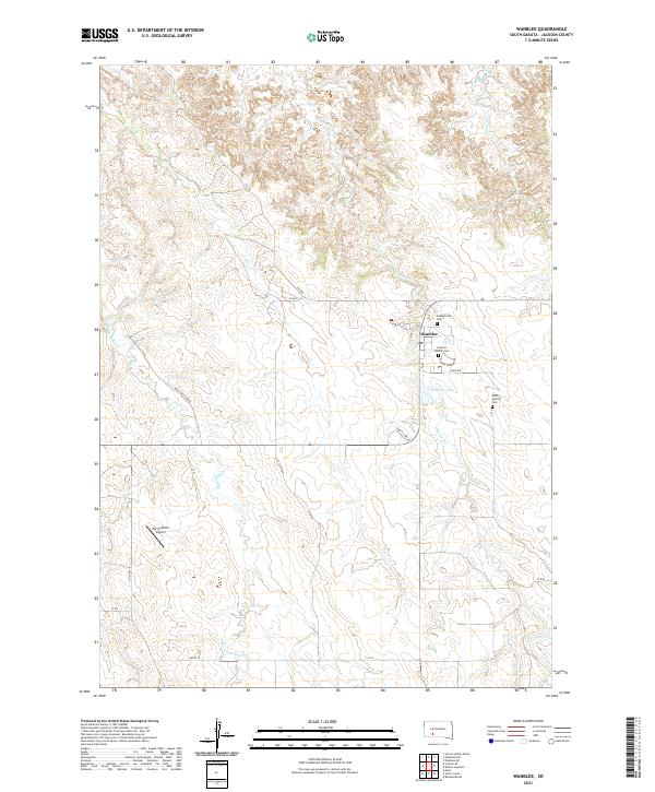 USGS Topographic Map – Wanblee