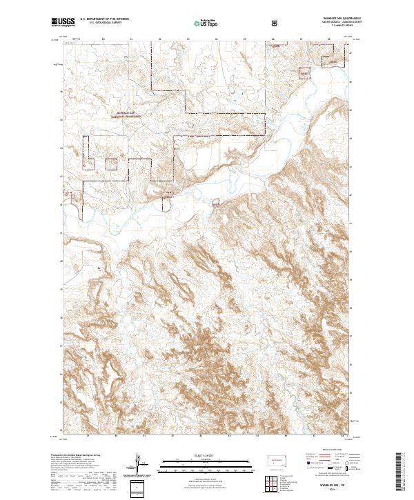 USGS Topographic Map – Wanblee NW