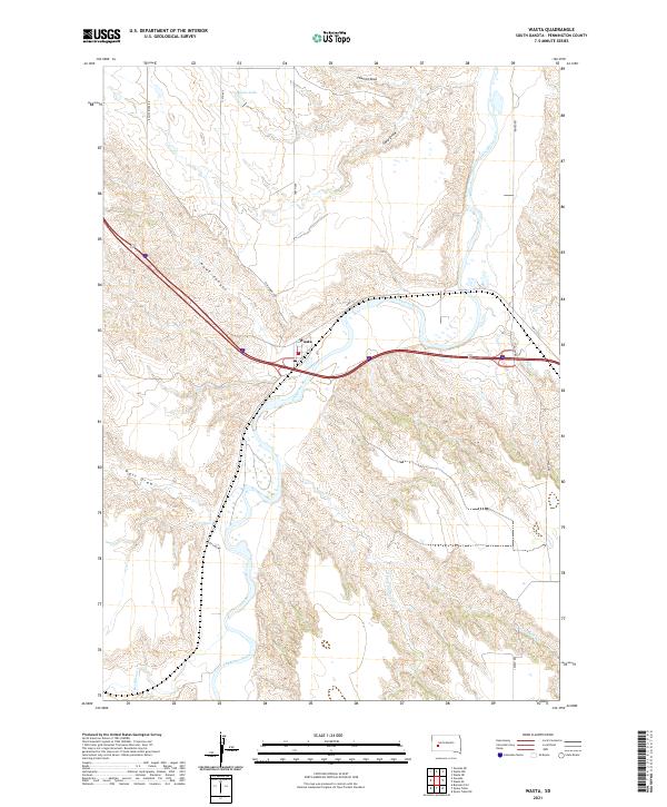 USGS Topographic Map – Wasta