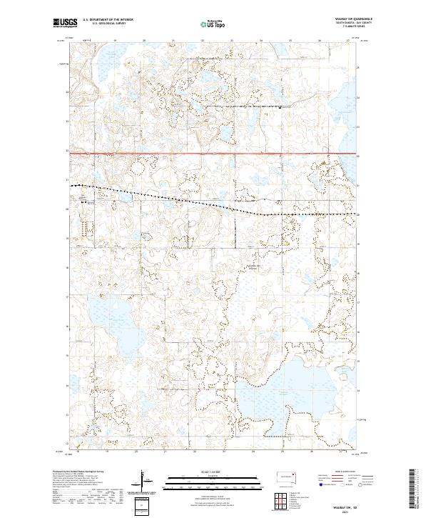 USGS Topographic Map – Waubay SW
