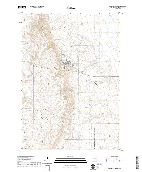 USGS Topographic Map – Wessington Springs