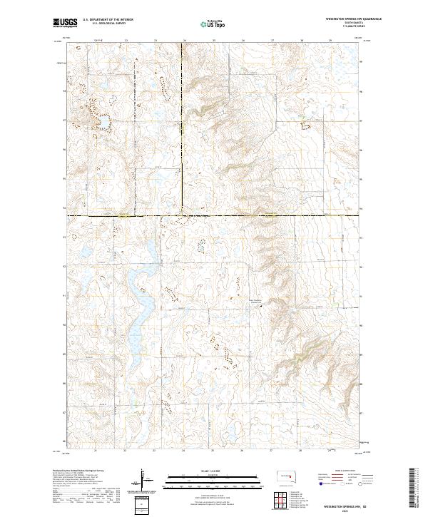 USGS Topographic Map – Wessington Springs NW
