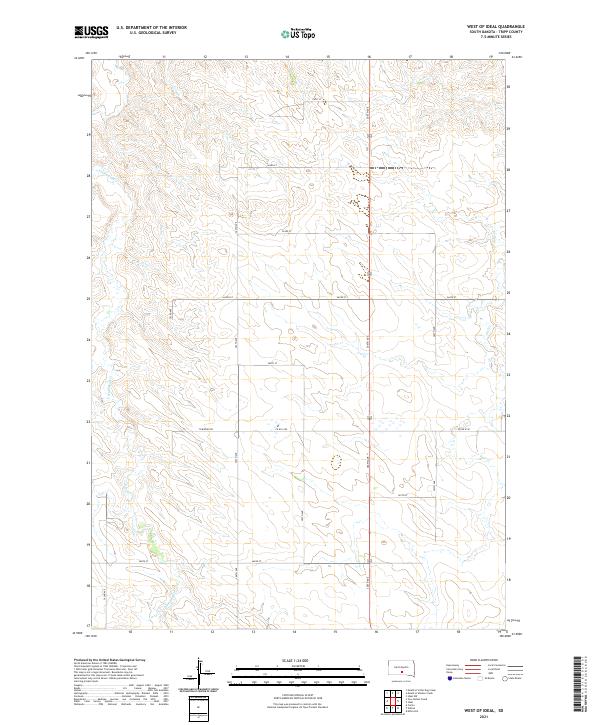 USGS Topographic Map – West of Ideal