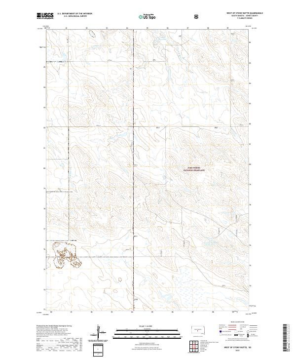USGS Topographic Map – West of Stony Butte