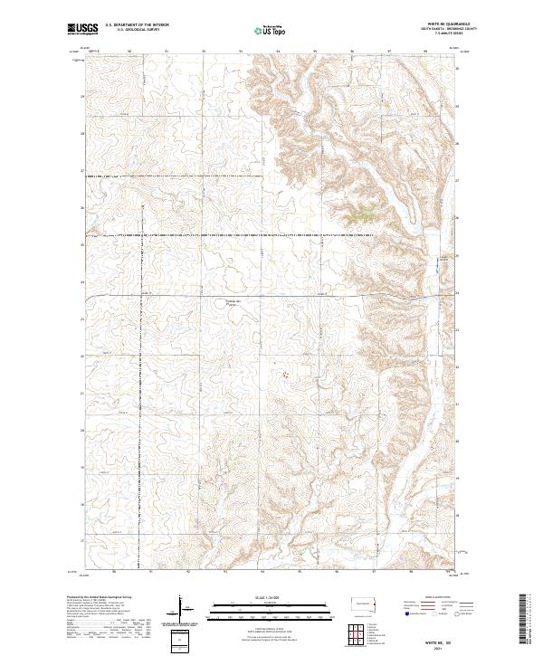 USGS Topographic Map – White NE