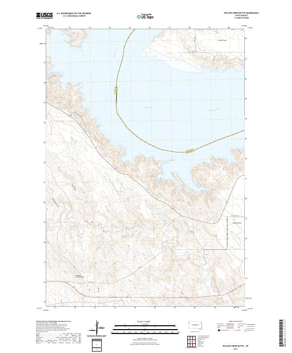 USGS Topographic Map – Willow Creek Butte