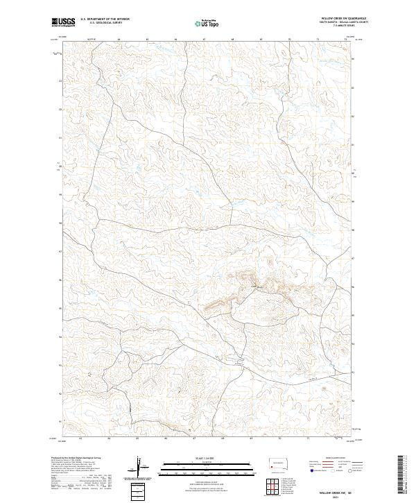 USGS Topographic Map – Willow Creek SW