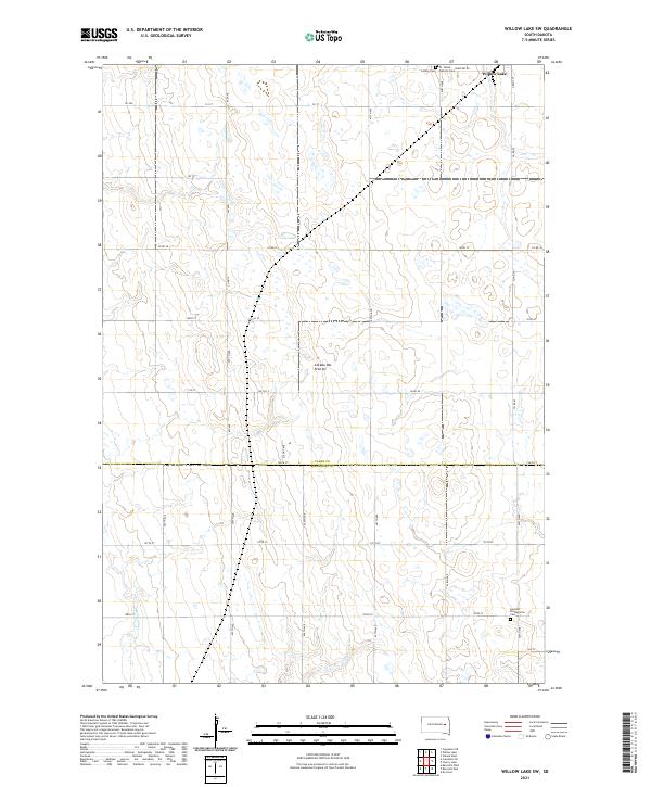 USGS Topographic Map – Willow Lake SW