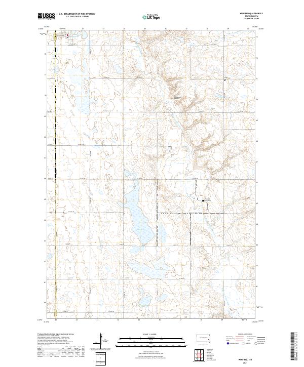 USGS Topographic Map – Winfred