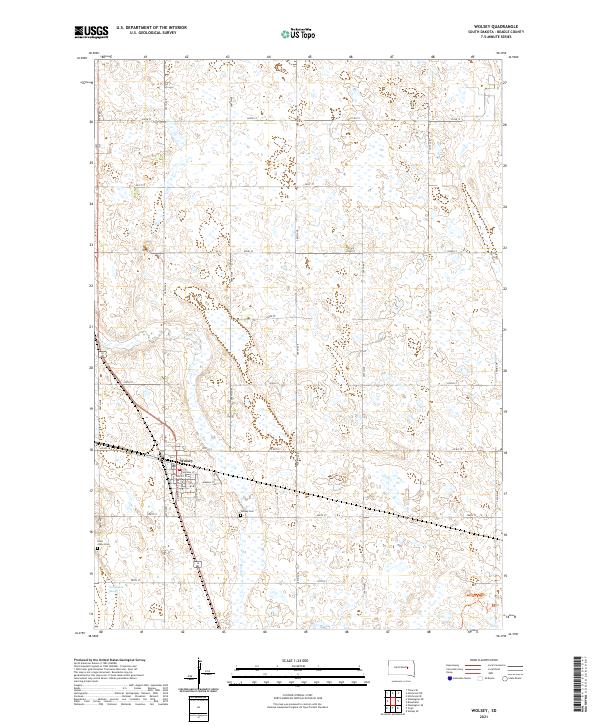 USGS Topographic Map – Wolsey